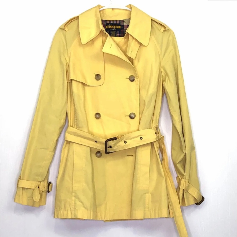 Ralph Lauren Rugby short trench  coat or jacket. Dbl breasted Sz Med